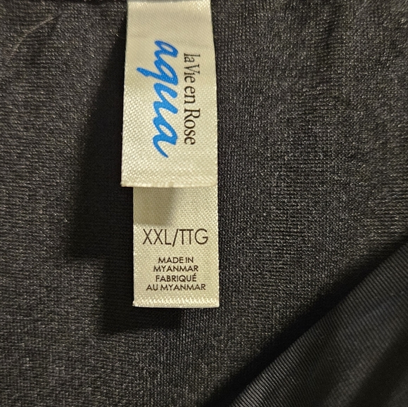 La Vie En Rose Black Shirred Tankini  - XXL - Picture 4 of 5